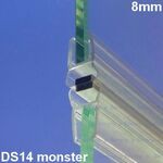 Exa-Lent Universal DS142008 - M08115200 helder doucheprofiel magneet recht (set van 2 stuks) 200cm 8mm