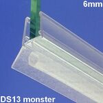 Exa-Lent Universal monsterstukje doucherubber type DS13 - 2cm lengte en geschikt voor glasdikte 6mm - 1 flapje 1 rondje