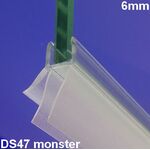 Exa-Lent Universal monsterstukje doucherubber type DS47 - 2cm lengte en geschikt voor glasdikte 6mm - 3 flapjes